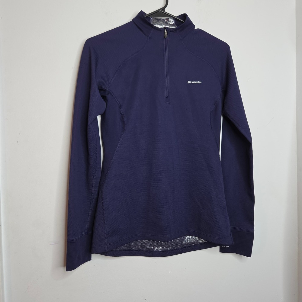 Columbia Omni-Heat Heavyweight 1/2 Zip Base Layer Top Purple Womens Small